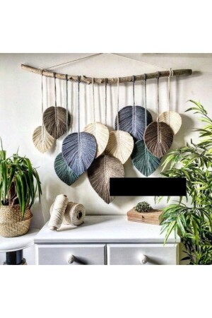 Handgefertigtes Makramee-Blatt-Wandornament NINA104 - NinaStore
