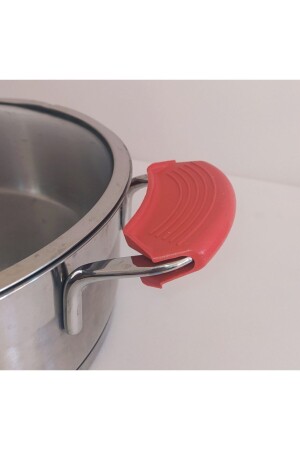 Handle Holder Silicone Pot Pan Holder 9x4 Cm A Quality Red Color - Gkzk