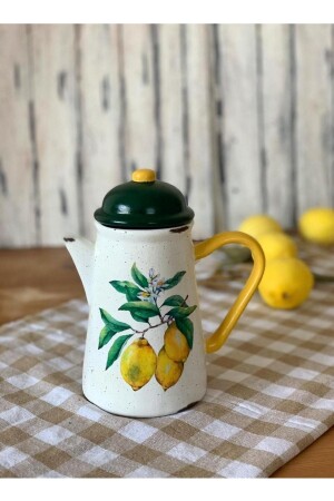 Handmade Ceramic Jug with Lid - Green Lemon SURAHI152 - Handmadesign