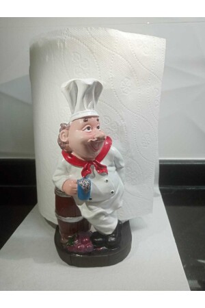 Handmade Chef Paper Towel Holder - Roll Napkin Holder - Paper Towel Holder - Kitchen Towel Holder - Design 10104400126974 - TÜRKÜ HEDİYELİK