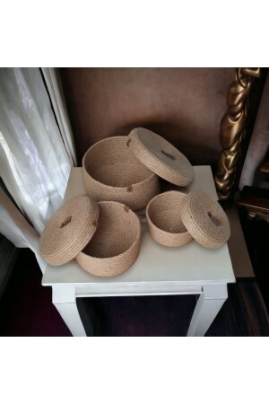 Handmade Decorative Wicker Basket Set of 3 - Handmadesnm