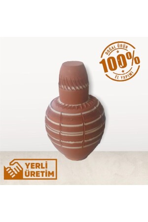 Handmade Earthenware Water Jug 5 Liters + Handmade Earthenware Cup 003 - TESTİTASARIM