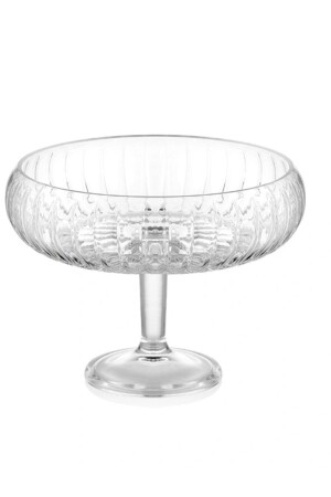 Handmade Glass Footed Small Linea Presentation Bowl 24x16 Cm LN. SCN. 024. 01 - Jenisa