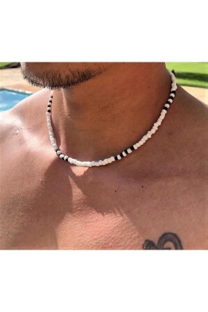 Handmade Handmade White Black Men's Necklace - Cool&Relax