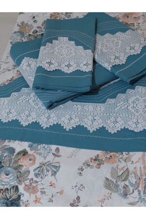 Handmade Lace Duvet Cover Set Bedsheet Without Lace Model Akfil Kumaş Faal Brand brs341351 - bursa çeyiz