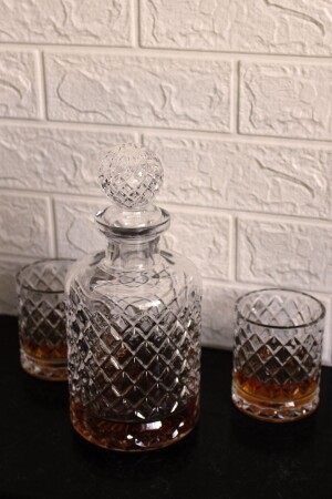 Handmade Model Luxury Carafe Whiskey Bottle Set with 2 Glasses KF. KKF. 012. 00. 000 - Jenisa