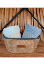 Handmade Wicker Basket And Towel Set, Hand Face Towel, Wicker Basket TYC00732619596 - HandmadeSNM