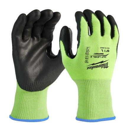 Handschuhe MILWAUKEE Hi-Vis Schnittschutzklasse B, XL/10 - Milwaukee Accessories