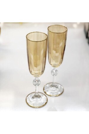 Handverziertes goldenes Kaffeeglas-Wasserglas-Set für 6 Personen 654 - Paşabahçe