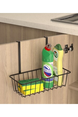 Hangable Kitchen and Bathroom Cabinet Basket Hangable Basket Multi-Purpose Basket Black - Mubatex