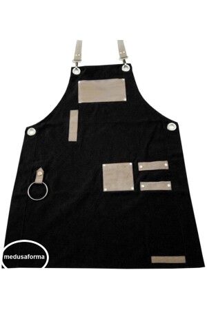 Hängende Küchenschürze, Meisterkoch, Café, Restaurant, Koch, Kellner, Koch, Friseur, Kunst, Barista, Schürze – Schwarz 294954930 - medusaforma