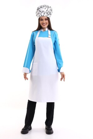 Hanging Apron with Pocket - 171 White with hanging pocket - Bilenn Tekstil