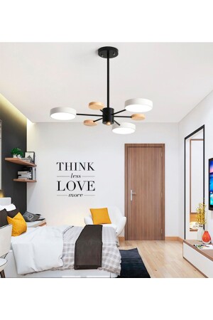Hanging LED Chandelier with Wooden Detail - SimaAvize
