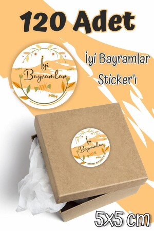 Happy Holidays Label 5x5 120 Pieces Ramadan Feast Eid al-Adha Sticker - Msticker