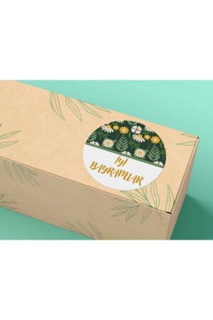 Happy Holidays Label Greeting Sticker 4 cm - 100 Pieces TYC00381797623 - bisaccia