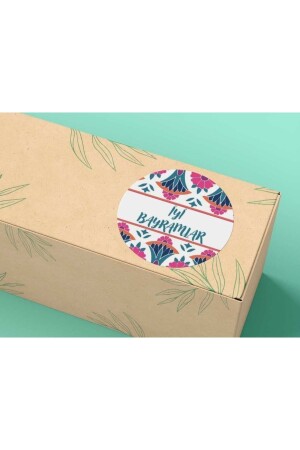 Happy Holidays Round Matte Sticker Ramadan Sacrifice Festival Sticker 3 cm - 200 Pieces - Bisaccia