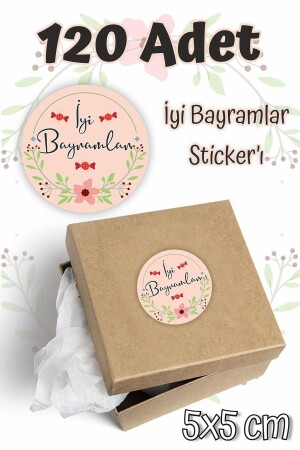 Happy Holidays Sticker 5x5 120 Pieces - Ramadan Feast Eid al-Adha Sticker - Msticker