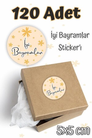 Happy Holidays Sticker 5x5 120 Pieces - Ramadan Feast Eid al-Adha Sticker - Msticker