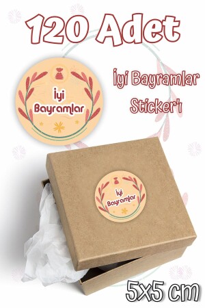 Happy Holidays Sticker 5x5 120 Pieces - Ramadan Feast Eid al-Adha Sticker - Msticker