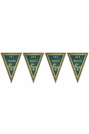 Happy Holidays Triangle Pennant Ramadan Ornament - Genel Markalar