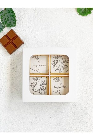 Happy Holidays White Melodi Madlen Chocolate Gift Box (16 CHOCOLATES) - Bikutumutluluk