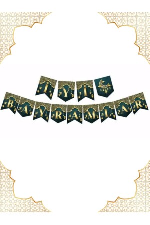 Happy Holidays Written Zigzag Banner 190cm Ramadan Feast Decoration Lettering - Mypartyready