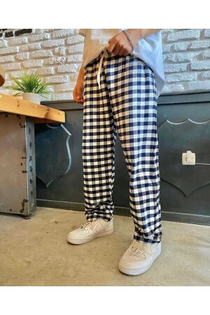 Harajuku Kare Desenli Unisex Pijama Eşofman - Biq & Taq Butik