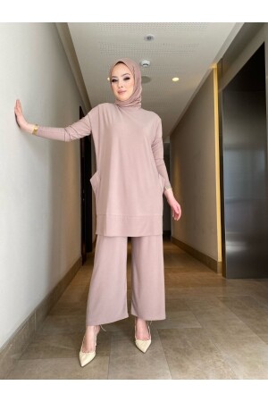 Harika Sandy Pantolonlu Cep Detaylı Ikili Takım - Tactus
