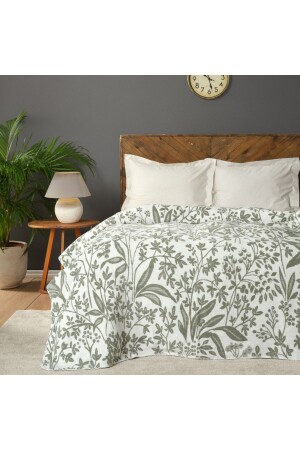 Harmony Green Doppel-Baumwolldecke 102299710397 - Karaca Home