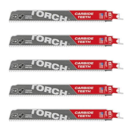 Hartmetallbezahnte Sägeblätter MILWAUKEE TCT Torch 230mm 8tpi, 5 Stück. - Milwaukee Accessories