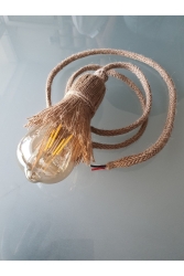 Hasır Jüt Halat Sarkıt Ipli Tekli Avize Kablo Duy Sarkıt (6W EDİSON AMPUL DAHİL) TYCLL6ALDN169035477213822 - ETAB