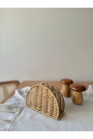 Hasır Rattan Oval Peçetelik - Salphome
