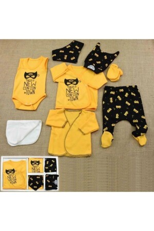 Hastane Çıkış Seti Batman Desenli 8’li Erkek Bebek Yeni Doğan - Donino Baby