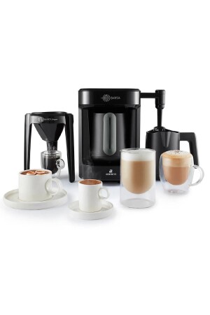 Hatır Barista Cappuccino and Turkish Coffee Machine Anthracite - Karaca