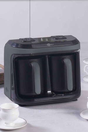 Hatır Hüp Duet Aroma Turkish Coffee Machine Space Gray 10 Cup Capacity - Karaca