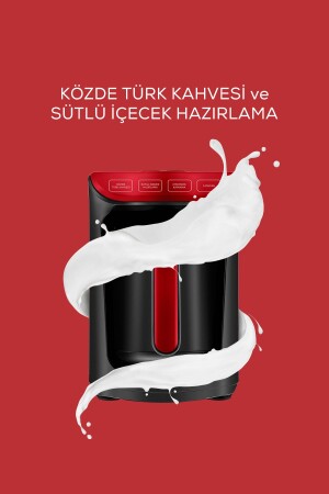 Hatır Köz Turkish Coffee Machine with Milk Imperial Red - Karaca