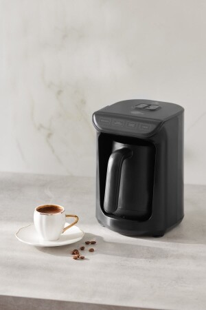 Hatır Közde Turkish Coffee and Turkish Coffee Machine Space Gray 5 Cup Capacity with Plenty of Foam 153. 09. 01. 0959-1 - Karaca