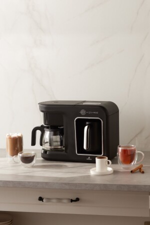 Hatır Plus Mod 5 In 1 Essential Coffee Machine Black Chrome - Karaca