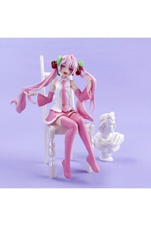 Hatsune miku kawaiii Sakura girl sitting on the chair figure Model 15 cm 4512485145miku - oyuncakçısavaş &europe shop