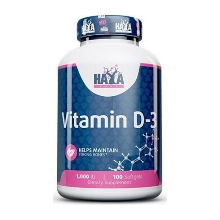 Haya Labs Vitamin D-3 (1000 IE) 100 Kapseln. - Haya Labs