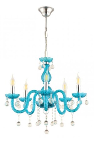 Hazal Stone Blue Color Chandelier 980350050000000034 - Tavcam