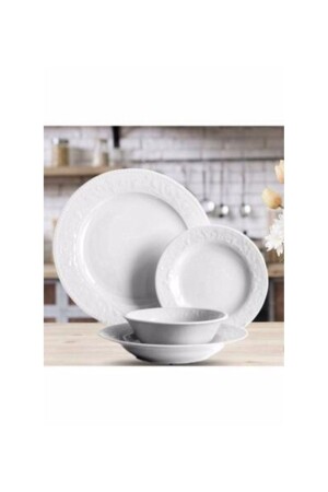 Hazan-Geschirrset aus Porzellan, 24-teilig. 6 Personen 04POR031918 - Porland
