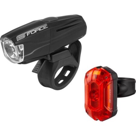 Headlight set FORCE VARIO 500LM + 25LM, USB - Force