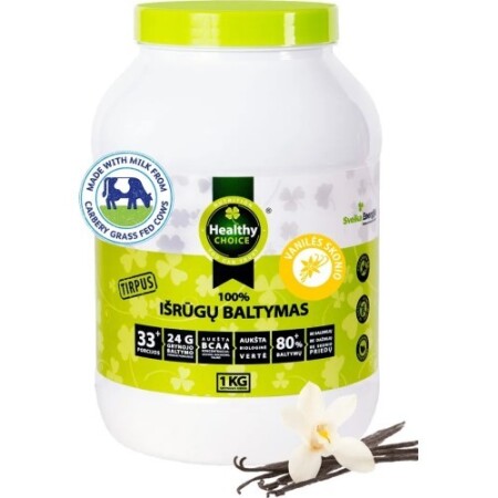 Healthy Choice markalı vanilya aromalı peynir altı suyu proteini, 1 kg. - Healthy Choice