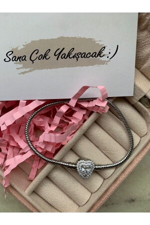 Heart Charm Moment Series Stainless Steel Pando. bracelet - Frappantjewelry