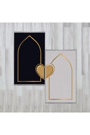 Heart Couple Prayer Rug Digital Printing Dowry Prayer Rug - Bilecenhome
