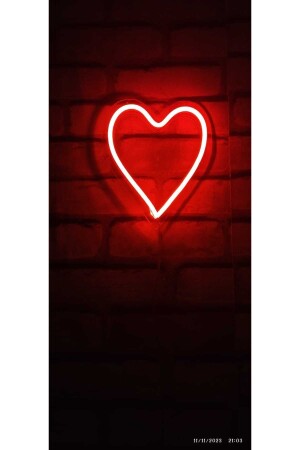 Heart Neon Led Night Light Decorative Design Gift Love Red Color 1125834 - Erdem neon led