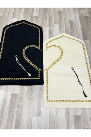 Heart Prayer Rug Paired Double Prayer Rug Bride Groom Bundle with Rosary Gift Dowry Box - Ayhanhome