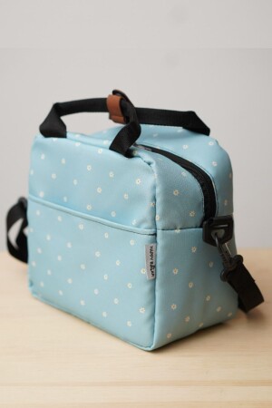Heat Insulated Waterproof Thermal Bag Food Carrying Lunch Box with Hanger Flower Pattern - Happy Bear