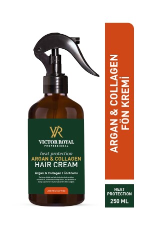 Heat Protective Argan Collagen Blow Dry Cream - Victor Royal